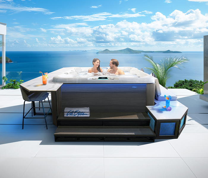 Calspas hot tub being used in a family setting - San Rafael